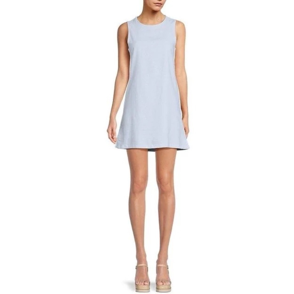 WEWOREWHAT A Line Mini Dress Light Blue Size Small